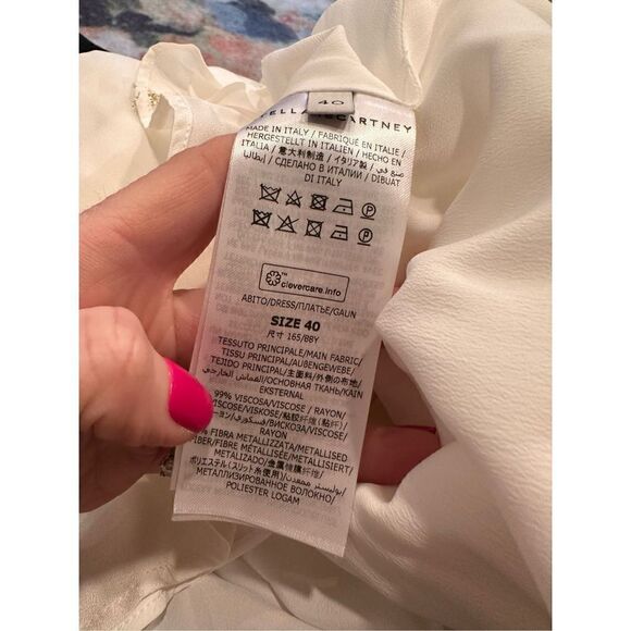 Stella McCartney Metallic Long Sleeve Minidress Size 40 (4-6) - Picture 14 of 14